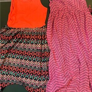 Vibrant Pink and Orange Dresses